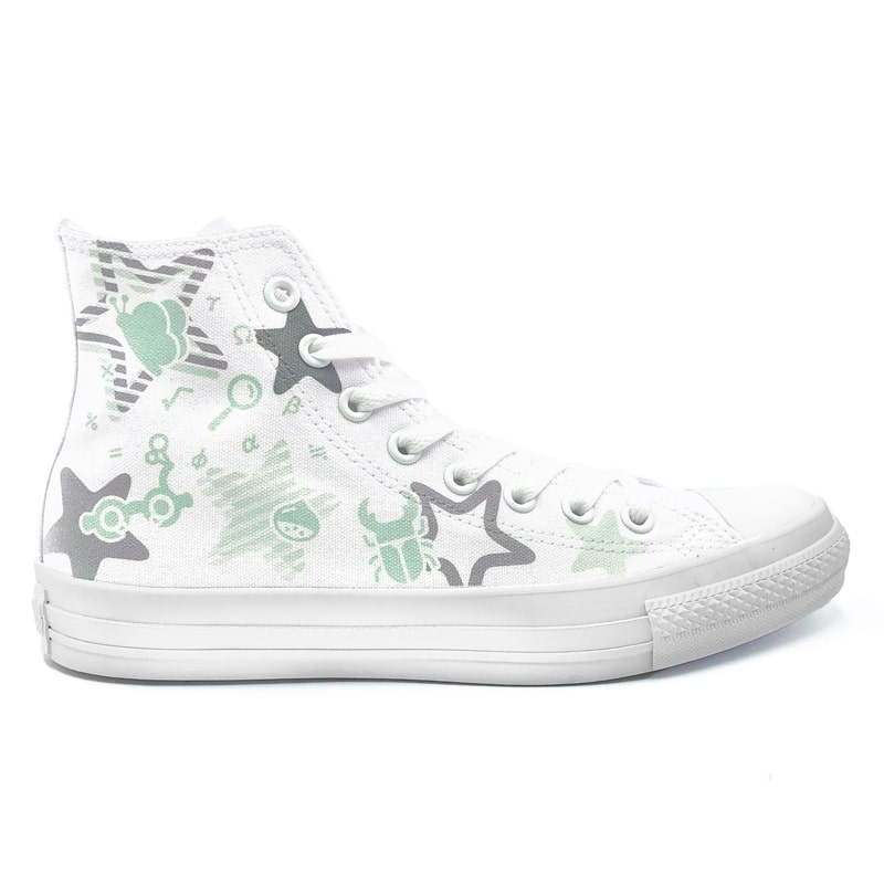 White atelier BY CONVERSE × ラブライブ！スーパースター!! ALL STAR COLORS R HI 若菜四季