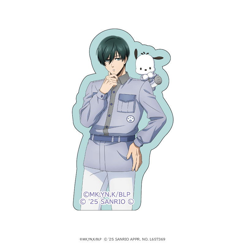 ブルーロック×サンリオキャラクターズ ダイカットステッカー 糸師凛×ポチャッコ _pre