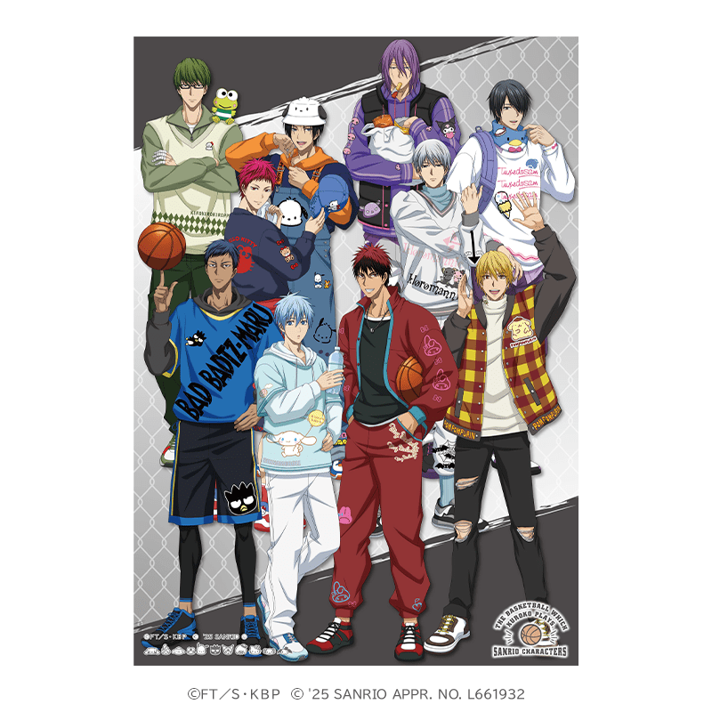 黒子のバスケ×サンリオキャラクターズ B2ポスター ストバスver. _pre