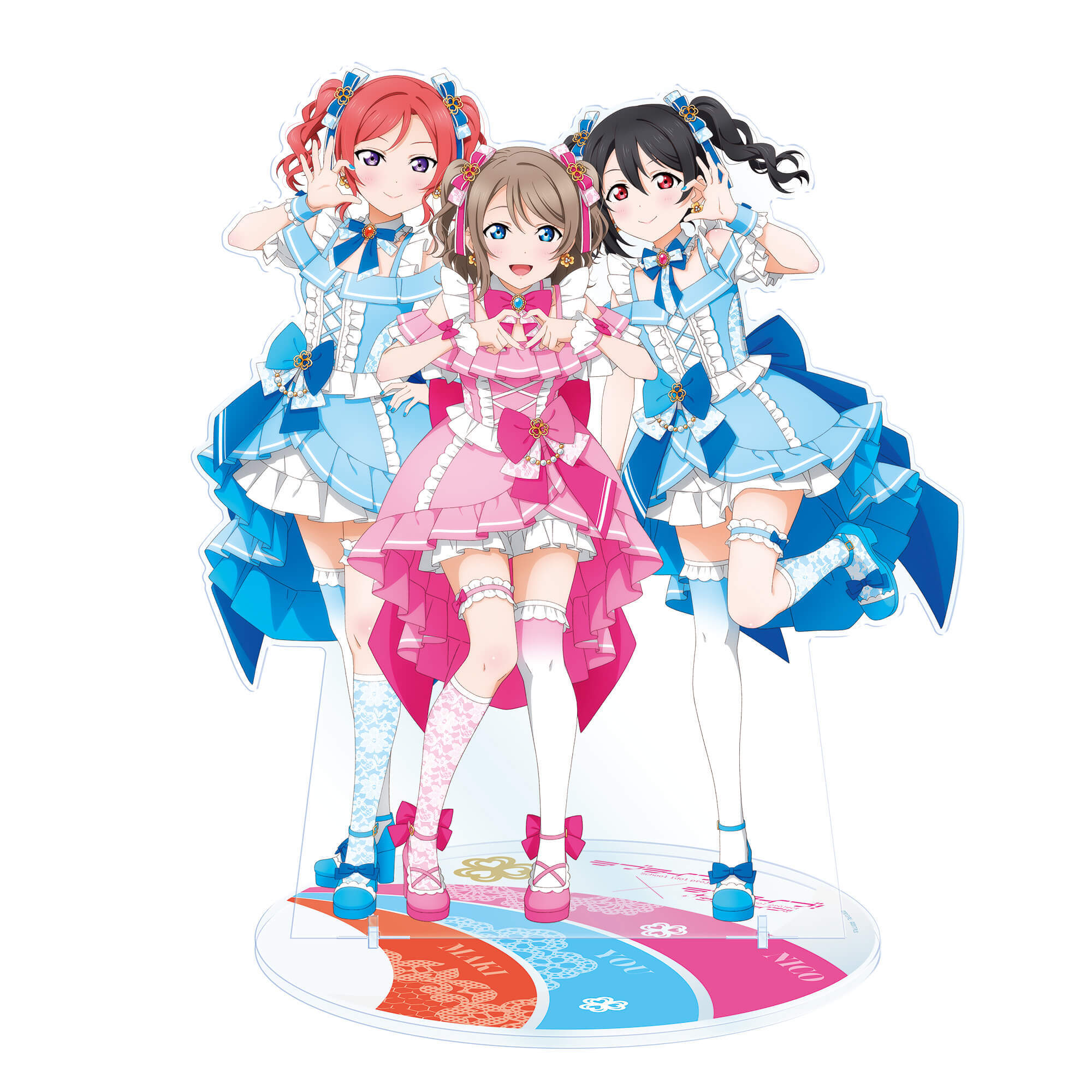 ラブライブ！×ラブライブ！サンシャイン!! POP UP STORE～μ's×Aqours Special Collaboration～ 1/4スケールBIGアクリルフィギュア【μ's×Aqours】 西木野真姫×渡辺 曜×矢澤にこ _pre