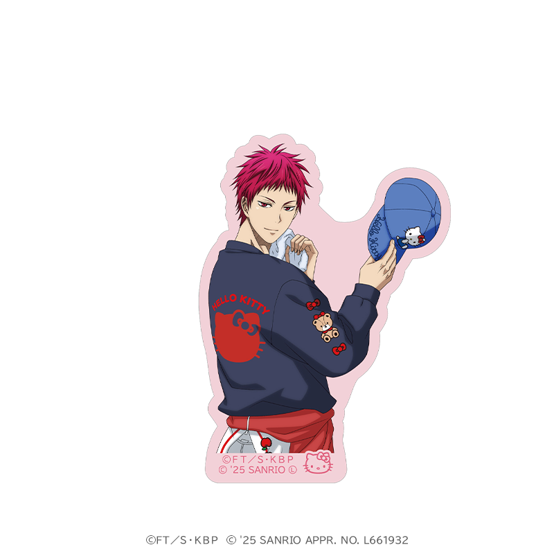 黒子のバスケ×サンリオキャラクターズ モバイルステッカー 赤司 征十郎×ハローキティ ストバスver. _pre
