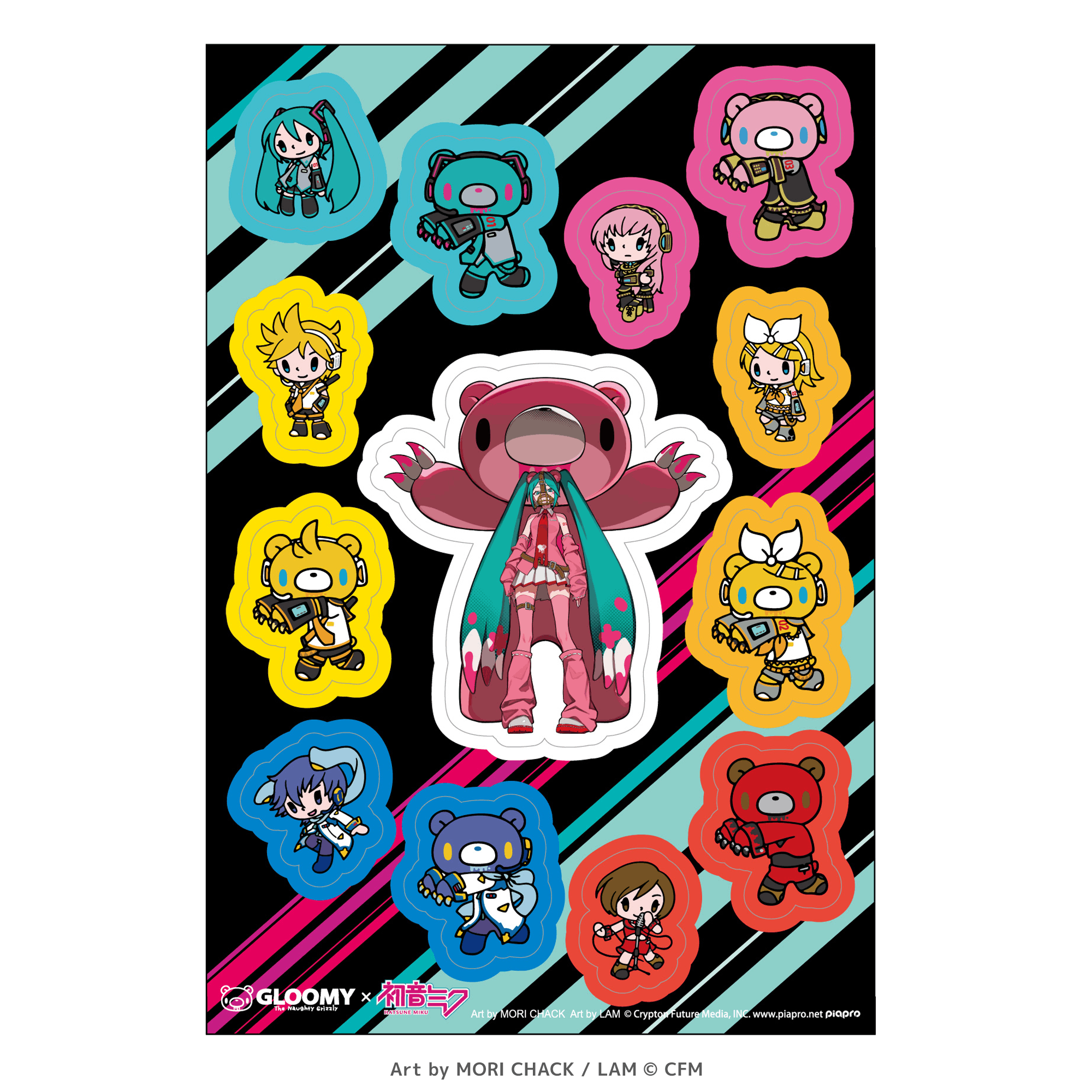 GLOOMY meets 初音ミク ステッカーシート 等身&ミニキャラver. _pre