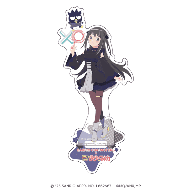 サンリオキャラクターズ×魔法少女まどか☆マギカ アクリルスタンド 暁美 ほむら×バッドばつ丸 _pre