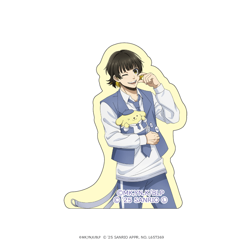 ブルーロック×サンリオキャラクターズ ダイカットステッカー 蜂楽廻×ポムポムプリン _pre