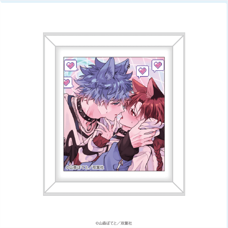 マージナル8周年フェア 蓮木くんと三毛くん フレームマグネット デザートver. _pre