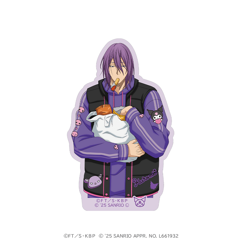 黒子のバスケ×サンリオキャラクターズ モバイルステッカー 紫原 敦×クロミ ストバスver. _pre