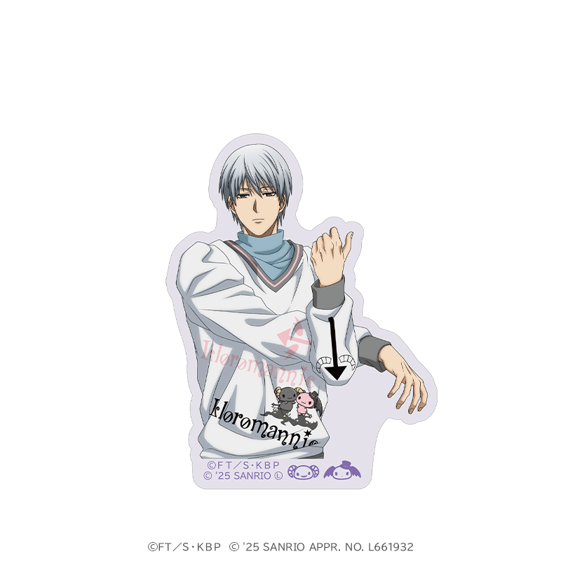 黒子のバスケ×サンリオキャラクターズ モバイルステッカー 黛 千尋×ルロロマニック ストバスver. _pre