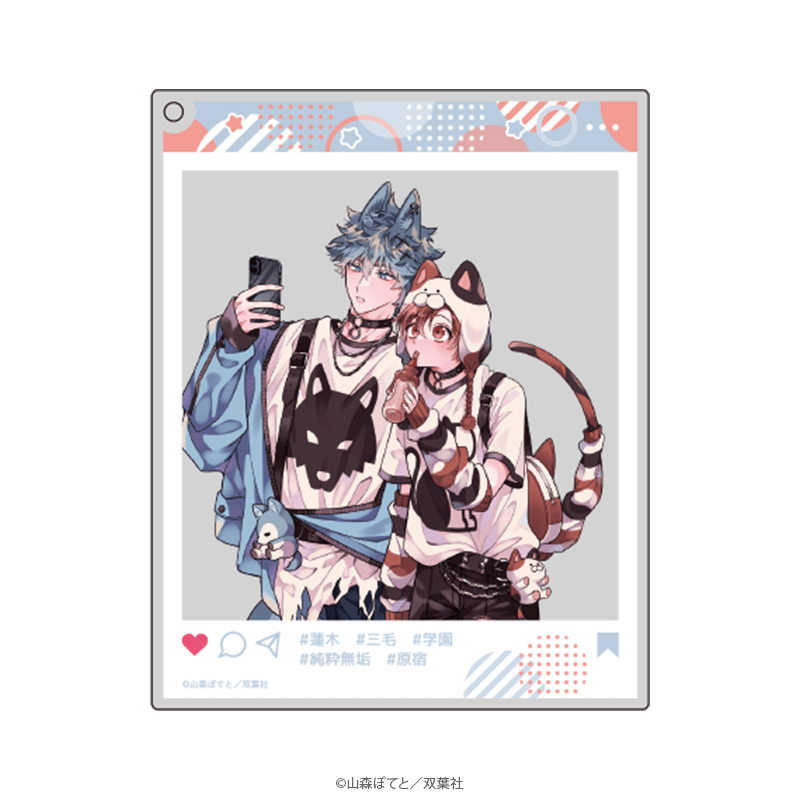 マージナル8周年フェア 蓮木くんと三毛くん おでかけキーホルダー デートver. _pre