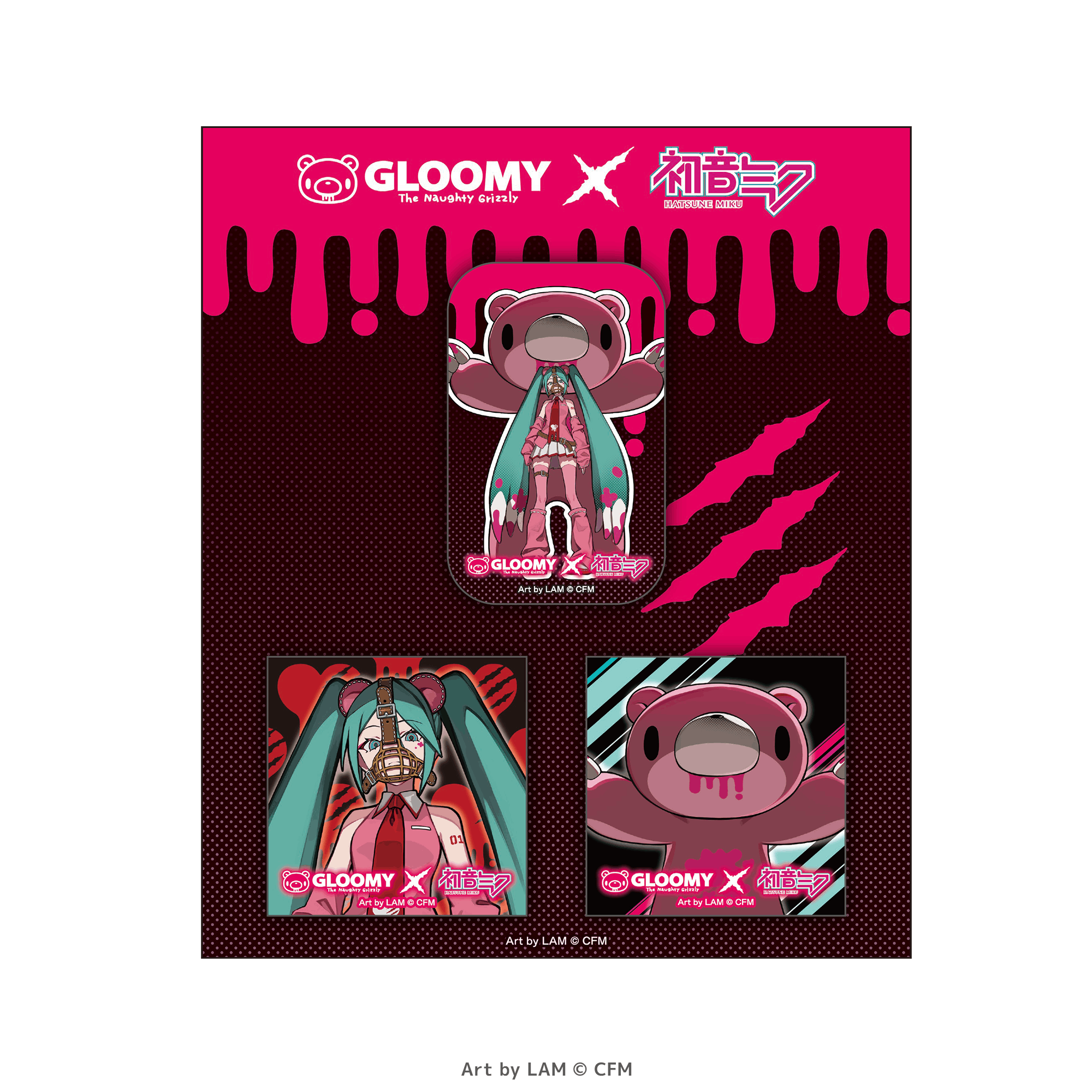 GLOOMY meets 初音ミク 缶バッジ 3個セット _pre