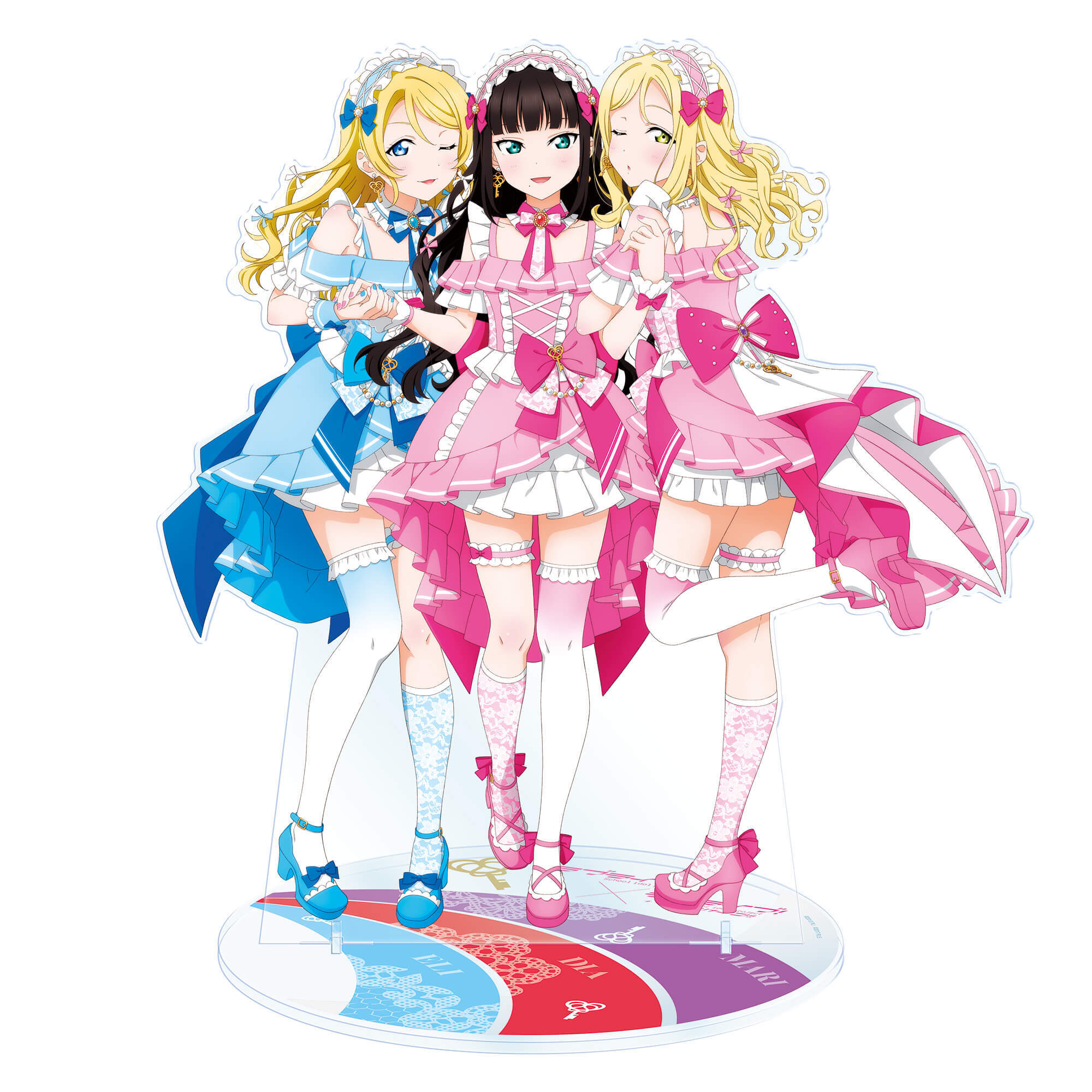 ラブライブ！×ラブライブ！サンシャイン!! POP UP STORE～μ's×Aqours Special Collaboration～ 1/4スケールBIGアクリルフィギュア【μ's×Aqours】 絢瀬絵里×黒澤ダイヤ×小原鞠莉 _pre