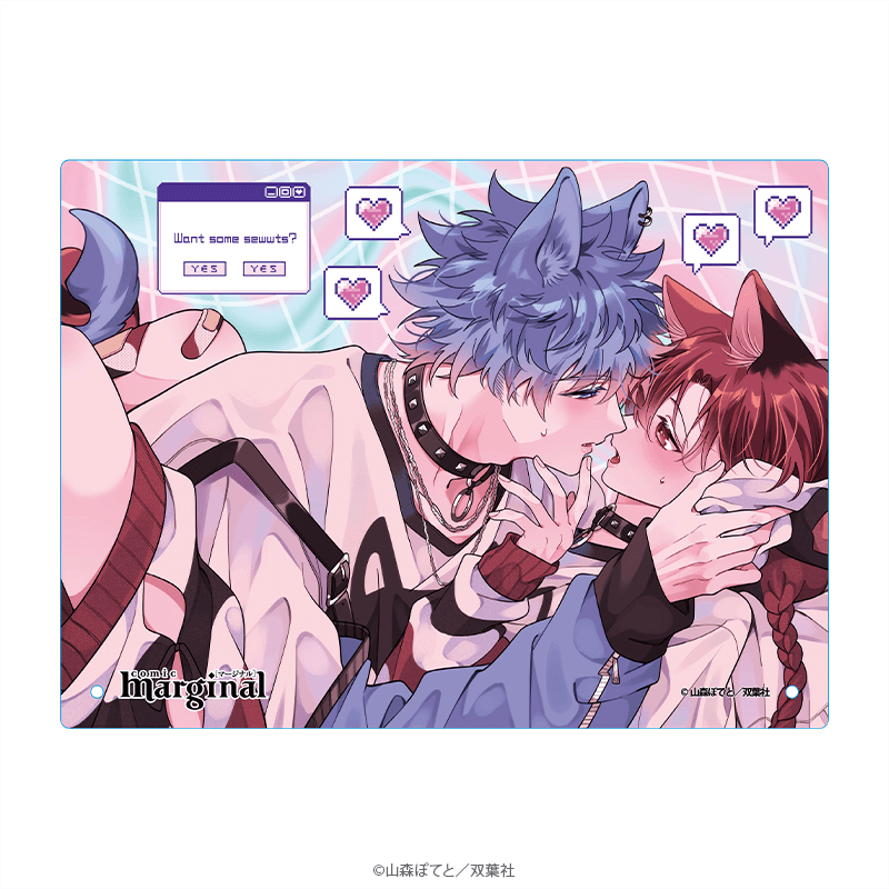 マージナル8周年フェア 蓮木くんと三毛くん アクリルプレート デザートver. _pre