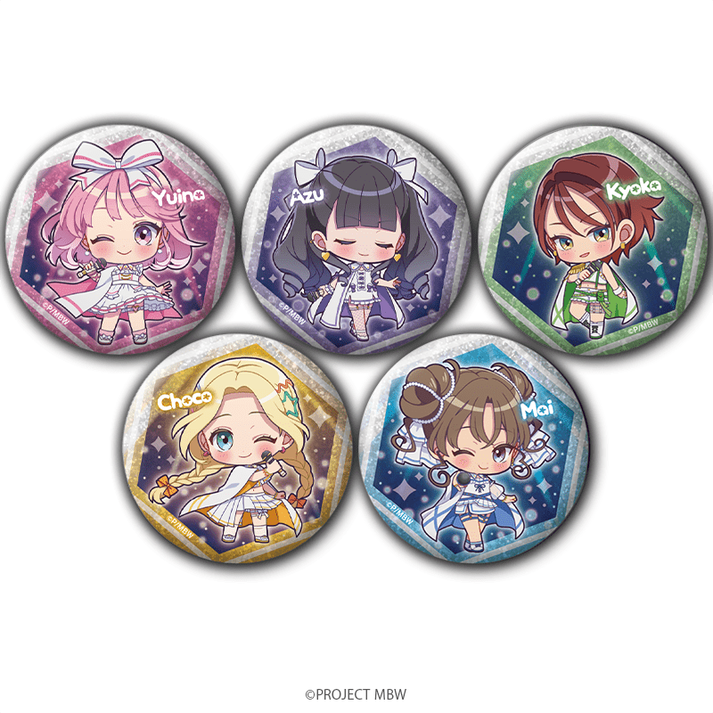 前橋ウィッチーズ グリッター缶バッジ ミニキャラ 魔法衣装ver.（全5種） _pre